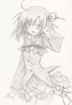  bad_id bad_pixiv_id kinta_(distortion) monochrome sakurano_kurimu seitokai_no_ichizon short_hair skirt solo traditional_media 