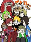  2girls 6+boys :p aosaki_yuichirou armor black_hair blonde_hair blue_eyes dark_skin forehead_protector fuu_(naruto) gaara green_eyes green_hair grin hair_ornament hair_over_one_eye hairclip han han_(naruto) killer_bee multiple_boys multiple_girls naruto naruto_shippuuden nii_yugito orange_eyes purple_eyes red_hair roushi roushi_(naruto) smile tongue tongue_out utakata_(naruto) uzumaki_naruto wink yagura yagura_(naruto) 