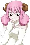  aries_(fairy_tail) bare_shoulders curly_hair deletethistag fairy_tail horns solo transparent_png vector_trace 
