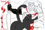 biceps big_breasts breasts eyewear feline female glasses hair king lion loincloth mammal max_blackrabbit muscles muscular_female nude panther pussy pussy_noir royalty sword tail weapon 