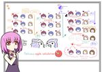  apple bird blue_hair food fruit mawaru_penguindrum oginome_momoka oginome_ringo pen penguin penguin_1-gou penguin_2-gou purple_hair red_hair solo spoilers takakura_himari takakura_kanba takakura_shouma 