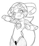  camel_toe cameltoe capcom censored girutaabo hagane_(artist) lowres monochrome pussy rockman rockman_exe roll_exe smile 