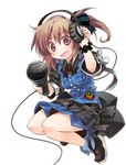  blush chiba_(city) headphones matsudo_(chiba) matsumiya_aya microphone nanaroku_(fortress76) official_art original solo 