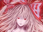  bangs chiki_(botsugo) fujiwara_no_mokou hair_ribbon long_hair red_eyes ribbon solo touhou wallpaper 