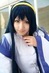  blue_hair cosplay hairband highres himemiya_chikane japanese_clothes kannazuki_no_miko miko photo robe robes saya saya_(cosplayer) 