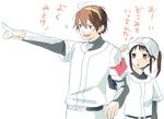  1girl bad_id bad_pixiv_id baseball_bat baseball_uniform genderswap genderswap_(ftm) genderswap_(mtf) kyonko pointing sportswear suzumiya_haruhi suzumiya_haruhi_no_yuuutsu suzumiya_haruhiko translated yoko_(shiocolor) 