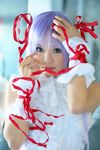  al_azif cosplay cuffs demonbane dress frills hair_ribbon hair_ribbons highres kipi-san photo purple_hair ribbon ribbons ruffles 