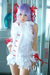  al_azif cosplay cuffs demonbane dress frills hair_ribbon hair_ribbons highres kipi-san photo purple_hair ribbon ribbons ruffles 