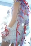  al_azif cosplay cuffs demonbane dress frills hair_ribbon hair_ribbons highres kipi-san photo purple_hair ribbon ribbons ruffles 