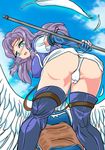  artist_request ass blue_eyes blush breasts cameltoe erect_nipples fire_emblem fire_emblem:_rekka_no_ken fire_emblem_7 florina florina_(fire_emblem) huge_breasts nintendo purple_hair thighhighs 