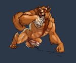  after_masturbation anthro balls beast beast_(disney) beauty_and_the_beast biceps big_muscles big_penis cum cum_on_hand cum_taste disney erection eyes_closed fur i_has_a_flavor licking male muscles nude penis solo suck_mcjones tongue 
