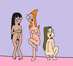  candace_flynn jenny phineas_and_ferb stacy_hirano thetasigmaxxx 
