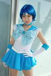  asian bishoujo_senshi_sailor_moon blue_hair chi cosplay elbow_gloves gloves mizuno_ami photo sailor_mercury 