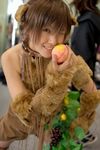  animal_ears choker cosplay dog_ears food fruit fur grapes leaf leather_fringe leaves namako peach photo tm_revolution wild_rush 