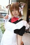  apron cat_ears cosplay hair_ribbon hair_ribbons maid maid_apron maid_uniform photo ribbon suzuka_sha_yumi 