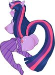  anthro anthrofied big_breasts blush breasts butt cutie_mark equine female friendship_is_magic hair horn legwear long_hair mammal multi-colored_hair my_little_pony nipples open_mouth purple_eyes purple_hair solo stockings tehbuttercookie tongue twilight_sparkle twilight_sparkle_(mlp) unicorn 
