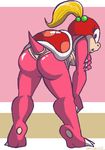  barefoot bent_over blonde_hair butt claws doncorneo female hair koopa looking_back mario_bros nintendo nude pom_pom pom_pom_(mario_bros) ponytail scalie shell solo super_mario_bros. video_games 