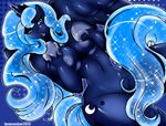  alicorn blue_hair crown dark_skin friendship_is_magic jenovasilver luna_(my_little_pony) my_little_pony princess_luna unicorn 