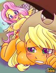  applejack fluttershy friendship_is_magic futa-toon my_little_pony 