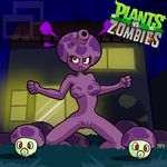  anthro blush breasts female fume-shroom mushroom plants_vs_zombies puff-shroom purple_skin pussy slushy 