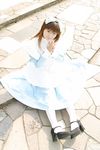  alice_(character) alice_(wonderland) alice_in_wonderland asian cosplay frills mizuhara_arisa photo real sitting 