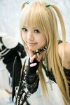  amane_misa blade blades blonde_hair cosplay death_note elbow_gloves gloves kipi-san photo twintails 