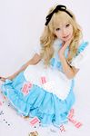  alice_(wonderland) alice_in_wonderland apron blonde_hair cosplay hair_ribbon hair_ribbons kipi-san photo ribbon 