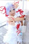  al_azif cosplay cuffs demonbane dress frills hair_ribbon hair_ribbons kipi-san photo purple_hair ribbon ribbons ruffles 