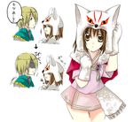  azai_nagamasa cosplay fox oichi sengoku_musou skirt smile translation_request 