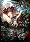  akasia blue_eyes blue_hair breasts clothes_around_waist gloves hair_bobbles hair_ornament hammer hat jacket_around_waist kawashiro_nitori key legs_folded machinery medium_breasts screwdriver short_hair sitting sleeveless sleeveless_turtleneck smile solo thighs tool_kit tools touhou turtleneck two_side_up wrench 