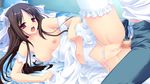  ama_ane anal bed breasts censored game_cg garter_belt kikurage long_hair nipples penis pussy sex wedding_dress yashima_otome 