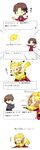  :3 alcohol aria_r armor blonde_hair brown_eyes brown_hair chibi comic cross crossover cup drinking_glass facial_hair fate/zero fate_(series) food fusion gen_1_pokemon gilgamesh goatee highres holding holding_poke_ball kotomine_kirei mapo_doufu multiple_boys parody partially_translated pikachu pikachu_ears pikachu_tail poke_ball pokemon pokemon_(creature) pokemon_(game) pokemon_ears tail tears thrown_food toosaka_tokiomi translation_request wine wine_glass 