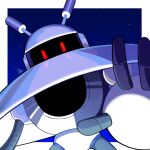  1boy galaxy_man highres lessgalaxy looking_at_viewer male_focus mega_man_(series) night no_mouth red_eyes robot solo star_(sky) 