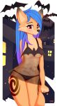 anthro black_clothing black_panties black_underwear blue_hair blush breasts canid canine clothed clothing collarbone eyebrows female fingers fox fur hair hi_res mammal omiart panties underwear