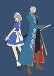  1girl absurdres devil_may_cry highres izayoi_sakuya tetsu_juuji touhou vergil 