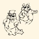 2023 anthro biped blush clothing eyewear hat headgear headwear killer_outlet mammal mo_(undertale_yellow) open_mouth procyonid raccoon shirt simple_background slightly_chubby smile solo sunglasses topwear undertale_yellow undressing