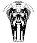 ambiguous_gender angel candle coffin eyelashes feathered_wings feathers fire flower head_wings hi_res humanoid iliothermia lips melting neck_bow not_furry plant rose_(flower) sky solo star starry_sky winged_humanoid wings