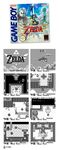  2boys artist_request fi game_boy handheld_game_console highres kikwi link multiple_boys parody sprites the_legend_of_zelda the_legend_of_zelda:_link's_awakening the_legend_of_zelda:_skyward_sword 