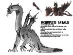 ambiguous_gender body_horror capcom claws dragon english_text fatalis feral headless hi_res melee_weapon membrane_(anatomy) membranous_wings monster monster_hunter regeneration scalie simple_background solo spikes spikes_(anatomy) sword text thecoolnovus weapon white_background wings