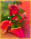 absurd_res canid canine canis christmas female fur hair hi_res holidays machine mammal matz_the_kames red_body red_fur red_hair robot solo toy wolf