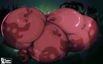 absurd_res areola artificer_(rain_world) belly big_belly big_breasts big_butt breasts butt clothed clothing digital_media_(artwork) female frozenartifice fur hi_res huge_breasts huge_butt huge_thighs hyper hyper_belly hyper_breasts hyper_butt hyper_pregnancy nipples overweight pregnant pregnant_female rain_world simple_background tail thick_thighs torn_clothing wide_hips