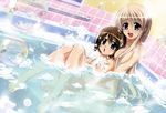  2girls bath bubbles lily_strosek mahou_shoujo_lyrical_nanoha nude nyantype yagami_hayate 