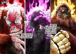  godzilla godzilla_(series) highres itadori_yuuji jamoart jujutsu_kaisen king_kong king_kong_(series) mahito_(jujutsu_kaisen) parody toudou_aoi_(jujutsu_kaisen) 