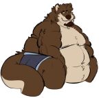 anthro belly big_belly big_moobs brown_body brown_eyes brown_facial_hair brown_fur brown_hair brown_nose chase_hunter clothing countershade_torso countershading echo_(game) echo_(series) echo_project facial_hair fur goatee hair hi_res huge_belly long_tail male mammal moobs mustelid nipples obese obese_anthro obese_male otter overweight overweight_anthro overweight_male simple_background solo tail tan_body tan_fur thick_thighs underwear white_background wubbawolfy