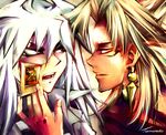  2boys bakura_ryou marik_ishtar multiple_boys yami_bakura yami_marik yu-gi-oh! yuu-gi-ou_duel_monsters 