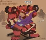 2024 ambiguous_species anthro anthro_on_anthro anthro_on_bottom anthro_on_top bagu balls being_watched bench biceps big_balls big_muscles big_penis blush bodily_fluids claws clothed clothing cum cum_in_clothing cum_in_underwear cum_through_clothing cum_through_jockstrap cum_through_underwear cumshot dialogue dumbbell duo_focus ejaculation english_text erection erection_under_clothing exercise eyebrows fur generation_6_pokemon generation_7_pokemon genital_fluids genitals greninja group gym hi_res humanoid_genitalia humanoid_penis incineroar inside jockstrap jockstrap_only looking_at_another male male/male male_on_bottom male_on_top muscular muscular_anthro muscular_male narrowed_eyes nintendo nipple_fetish nipple_pinch nipple_play nipples on_bottom on_lap on_top one_eye_closed orgasm patreon pecs penis pinch pokemon pokemon_(species) public public_sex sex sexercise silhouette simple_background sitting size_difference smile tan_background teeth tenting text thick_penis thick_thighs tongue tongue_out topless tuft underwear underwear_only url weight_bench weightlifting weights wet wet_clothing wet_underwear workout