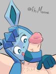 eeveelution female fhimoose first_person_view generation_4_pokemon genitals glaceon hi_res holding_penis licking licking_lips licking_own_lips male male/female masturbation nintendo penis pokemon pokemon_(species) solo tongue tongue_out