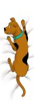 2023 absurd_res brown_body canid canine canis collar dakimakura_design domestic_dog feral great_dane grin hanna-barbera hi_res male mammal markings mastiff molosser oumseven scooby-doo scooby-doo_(series) simple_background smile solo teasing
