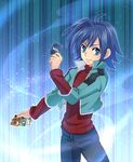  blue_eyes blue_hair card cardfight!!_vanguard cardfight!!_vanguard_(cards) male male_focus sendou_aichi solo 