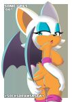 2023 5_fingers anthro anus armwear bat big_breasts biped blue_eyes breasts clothing elbow_gloves english_text female fingers genitals gloves handwear hi_res legwear mammal nipples portrait pussy rouge_the_bat sega simple_background socksdrawssocs solo sonic_the_hedgehog_(series) tail text thigh_highs three-quarter_portrait wings